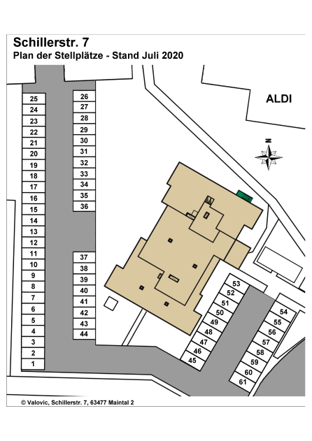Schillerstr 7 Stellpl�tze Juli 2020